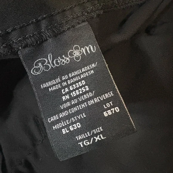 Blossom size XL Classic Black Denim Jacket, button up - Picture 5 of 8